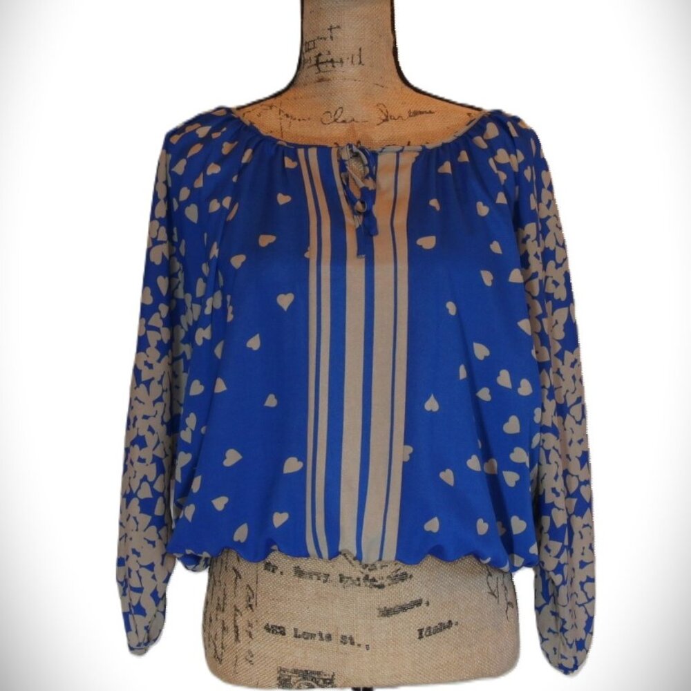 Flowy Hearts Blouse - Express S